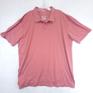 Swannies Performance Red Polo Shirt Mens XXL Striped Stretch Golf